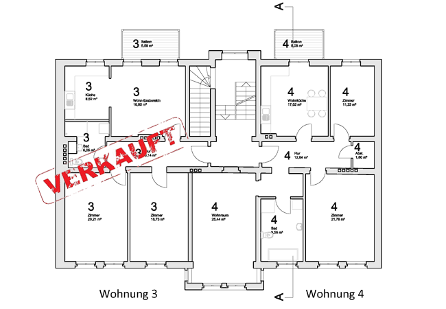 Grundriss von der 1. Etage